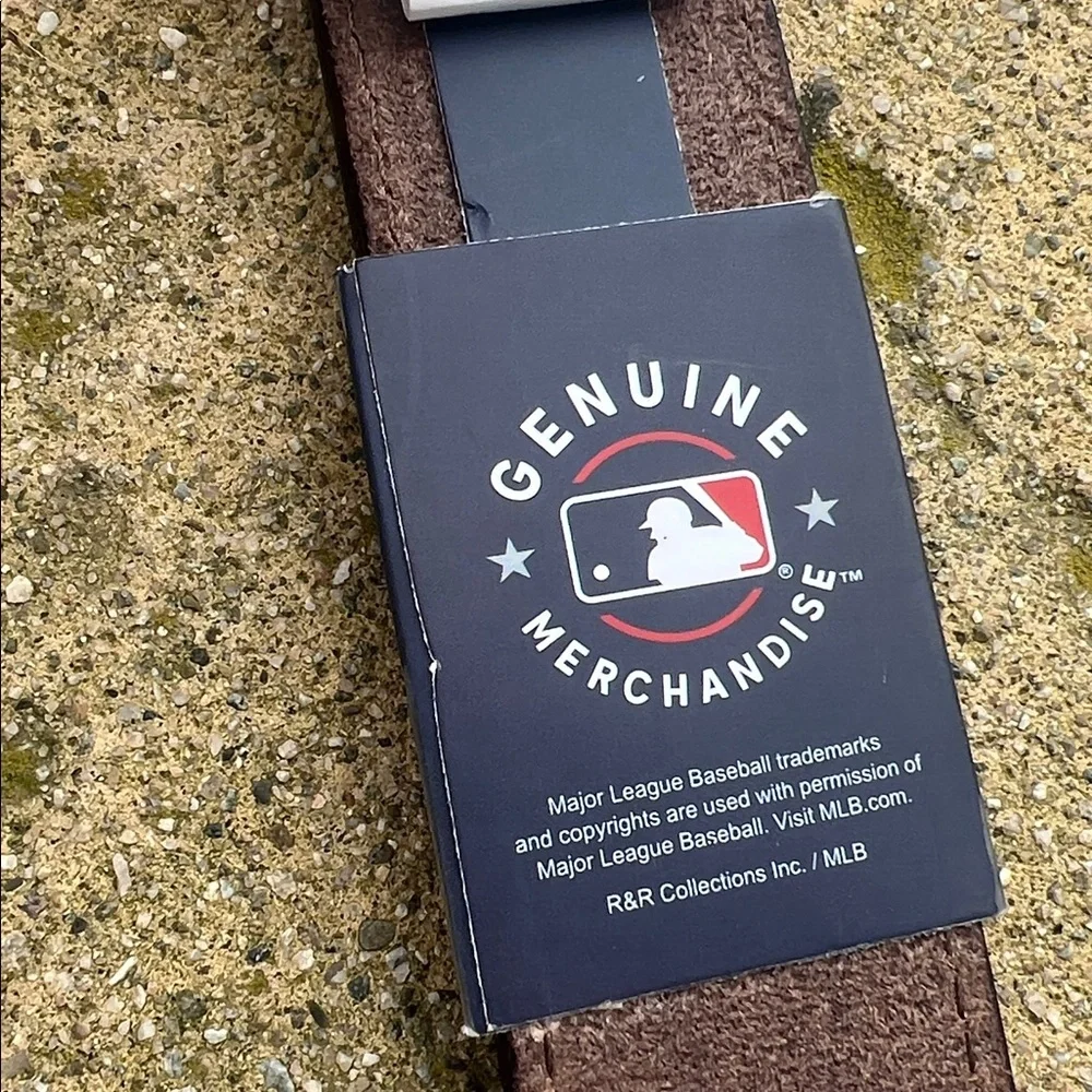 LA Dodgers Embossed Brown Leather Belt Men's Size M(34-36) XL(42-44) NWT